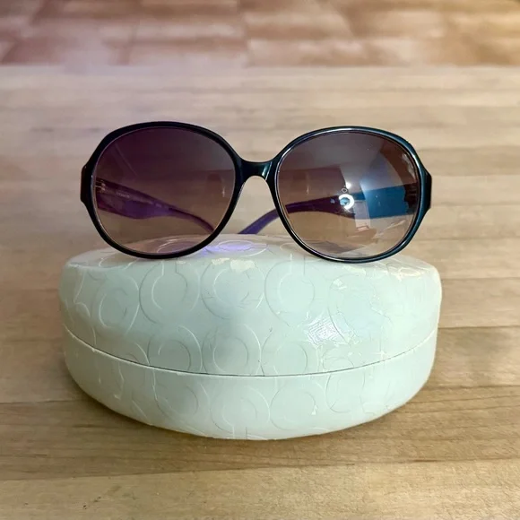 Coach Purple Brayden S784A Onyx 019 Sunglasses with White  display picture 1